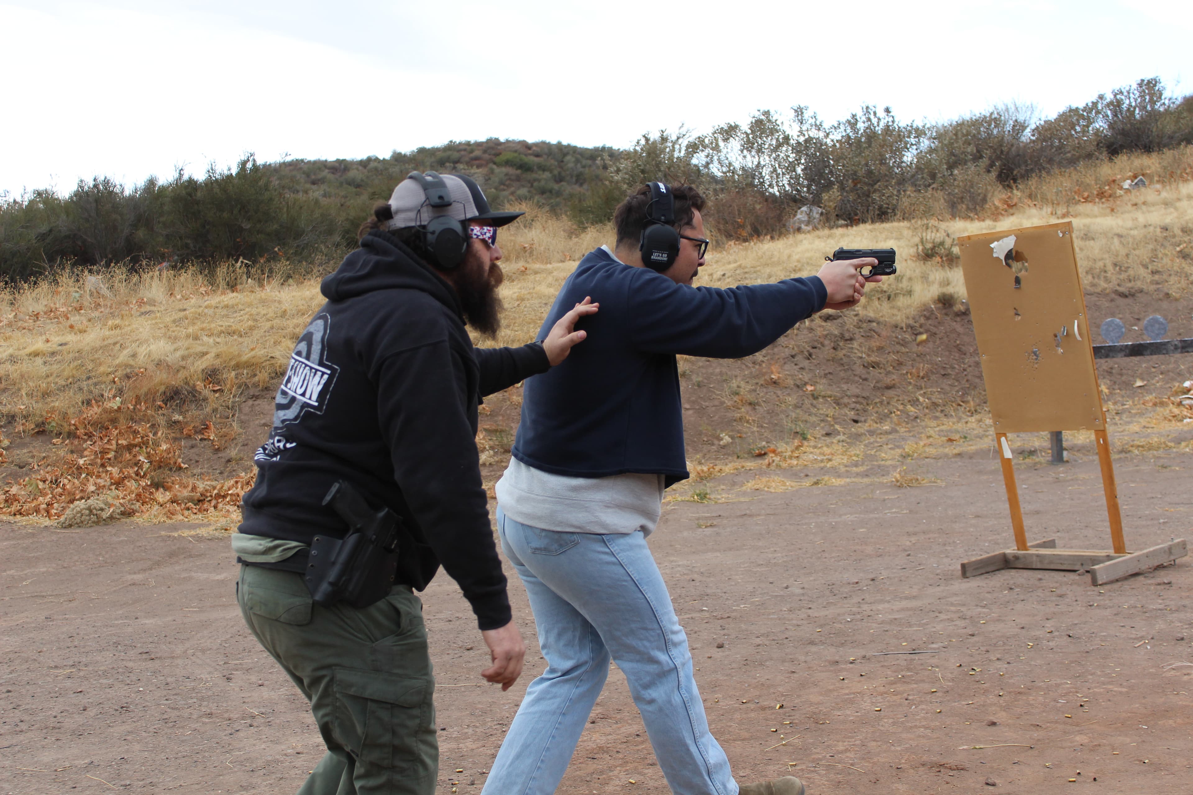 CTI Student practices walking while shooting.