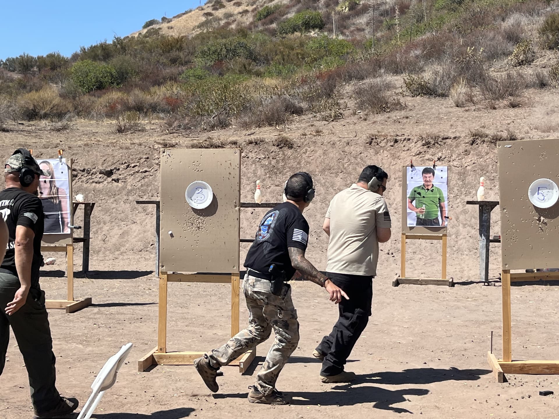 A CTI student participating in a simulated stress environment learns how to safely move while shooting, use cover, and respond to various simulated threats.