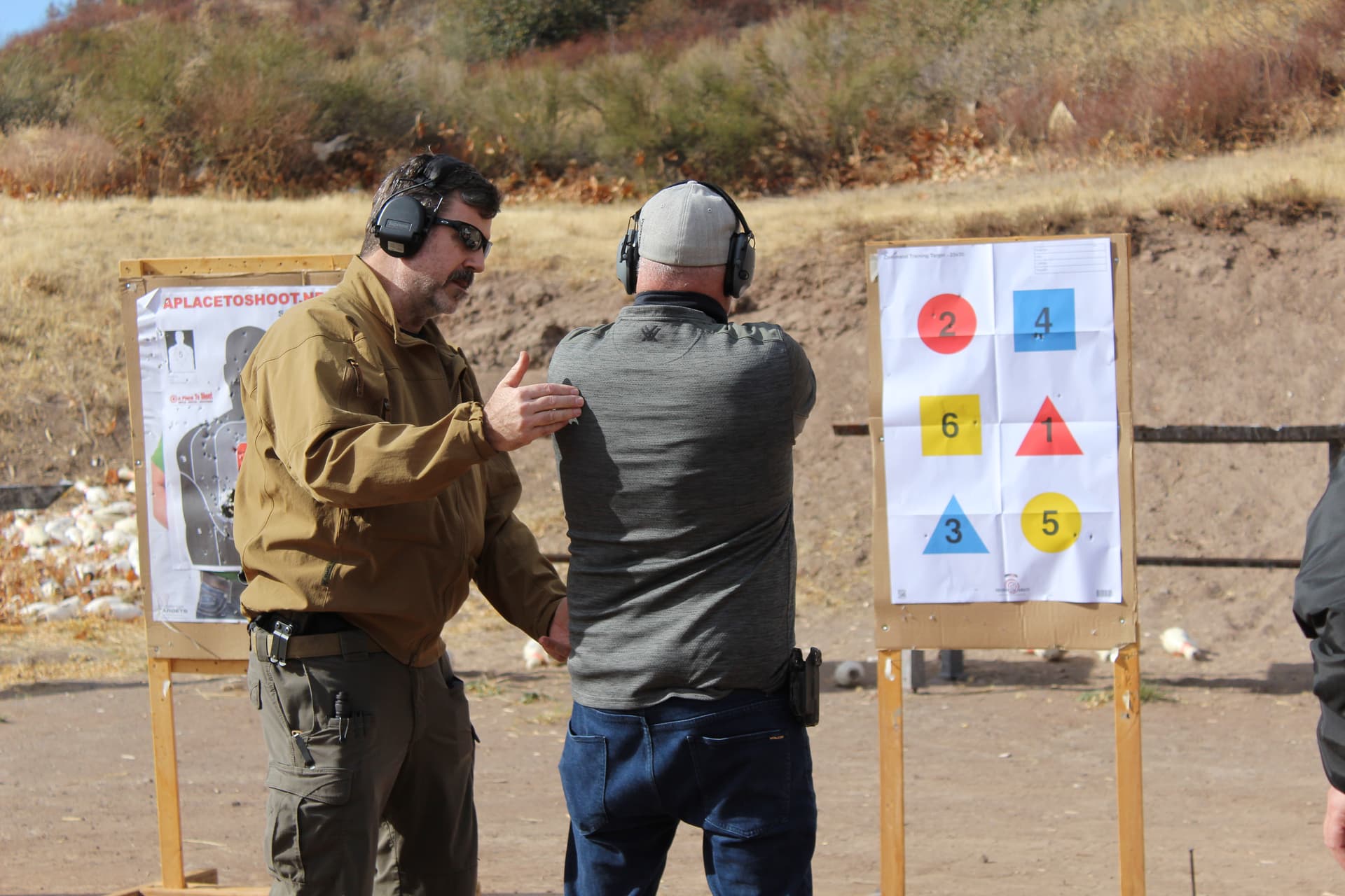 Cobra Tactical CCW Class Eric Larson correcting students stance