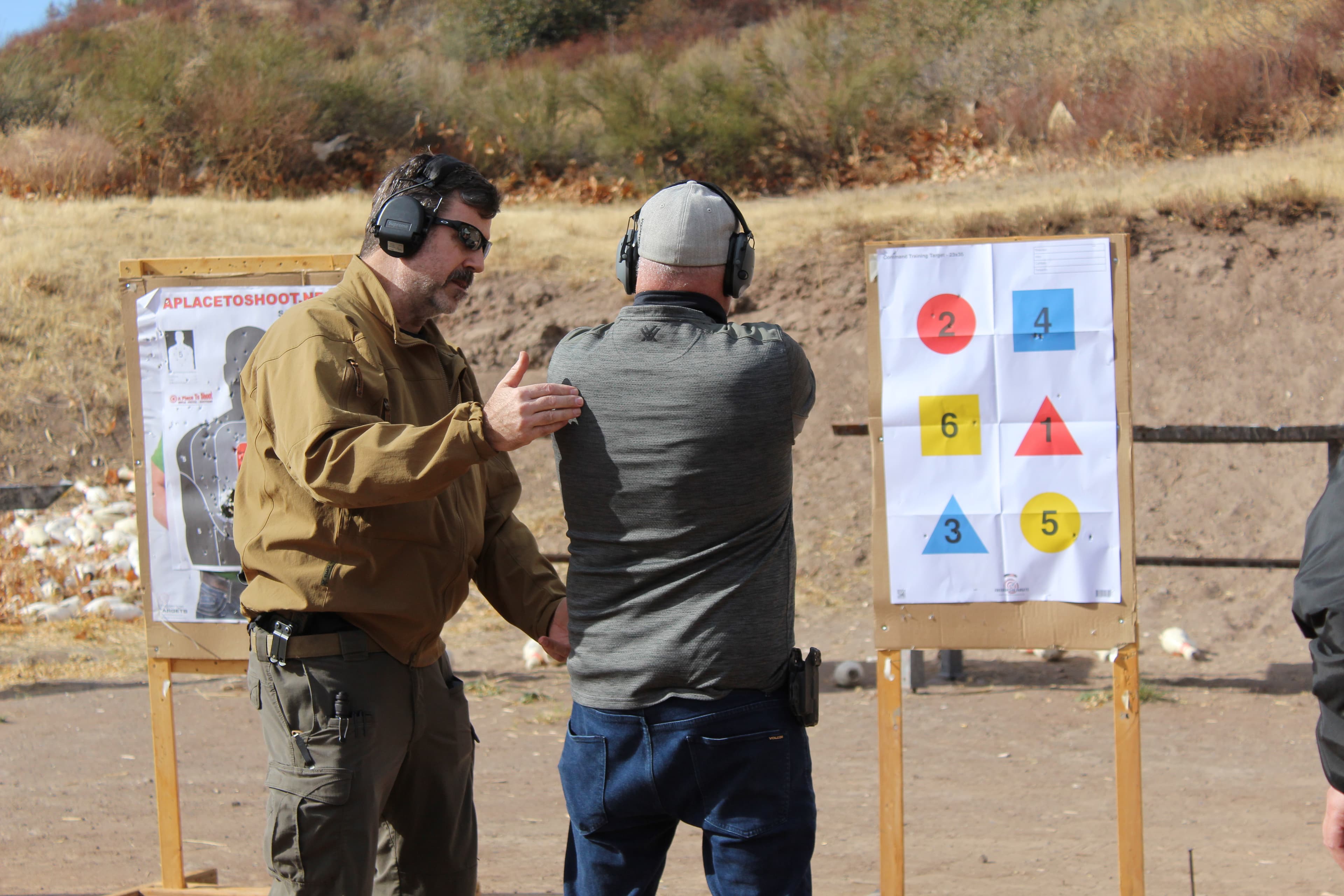 Cobra Tactical CCW Class Eric Larson correcting students stance